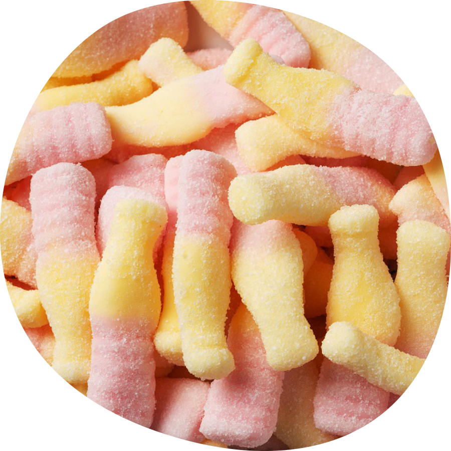 1015853 Bananinis - braškinis Fizzypop1 gumimi.lt