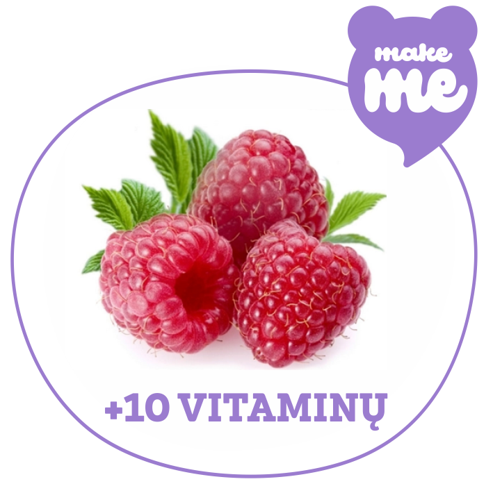 Gumimi Make Me guminukų mišinys Aviečių skonio+10 vitaminų