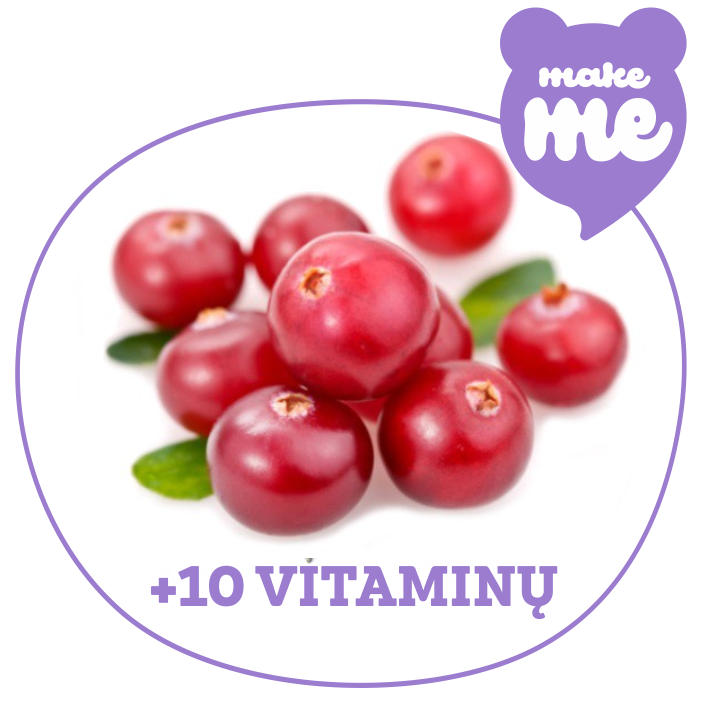 Gumimi Make Me guminukų mišinys Spanguolių skonio+10 vitaminų