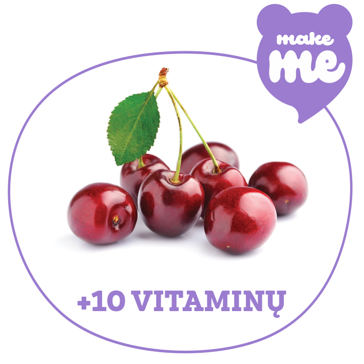 Gumimi Make Me guminukų mišinys Vyšnių skonio+10 vitaminų