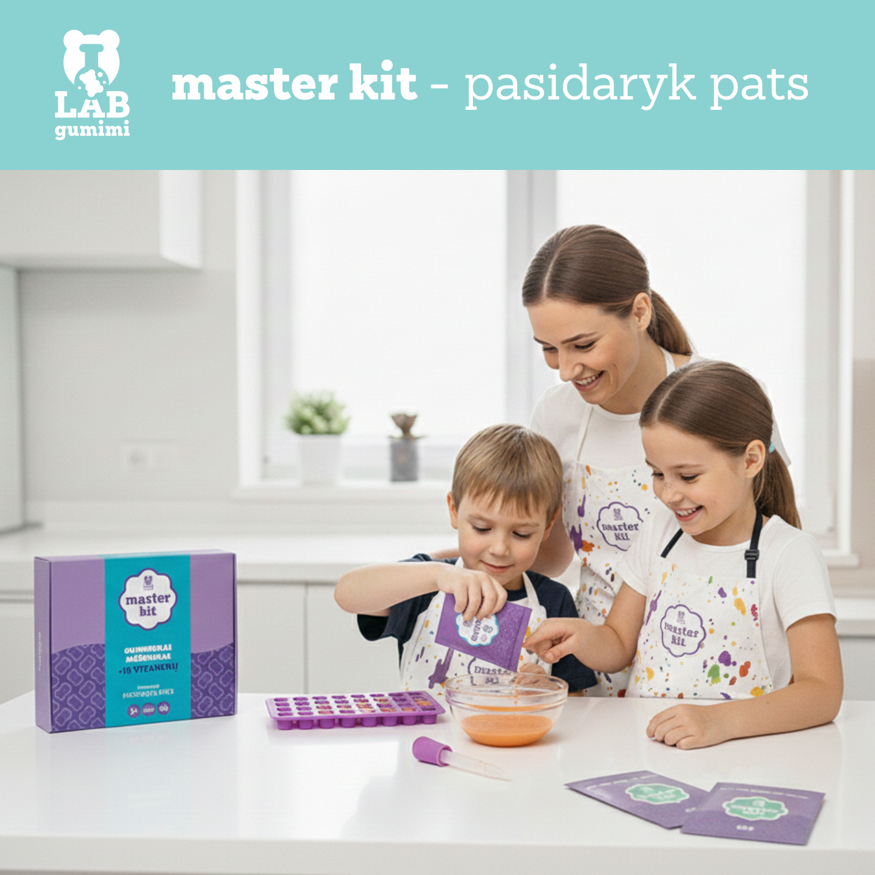Gumimi Make Me rinknys MASTER KIT guminukai meškiukai 02