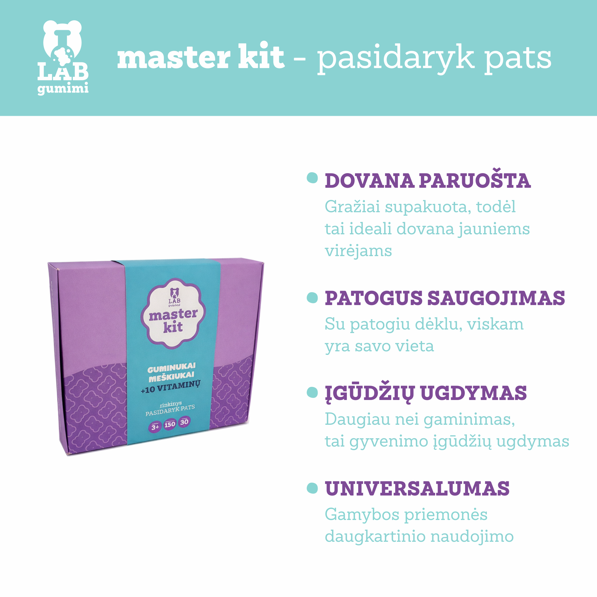 Gumimi Make Me rinknys MASTER KIT guminukai meškiukai 04