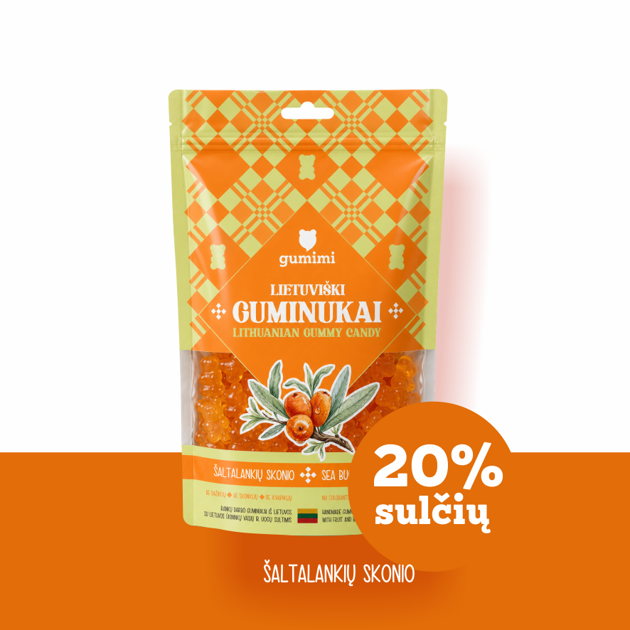 Lietuviški Gumimi guminukai - su šaltalankių sultimis