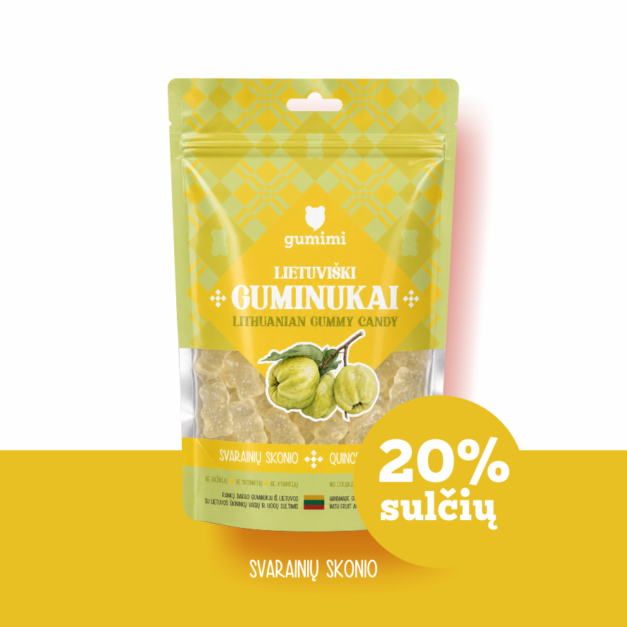 Lietuviški Gumimi guminukai - su svarainių sultimis