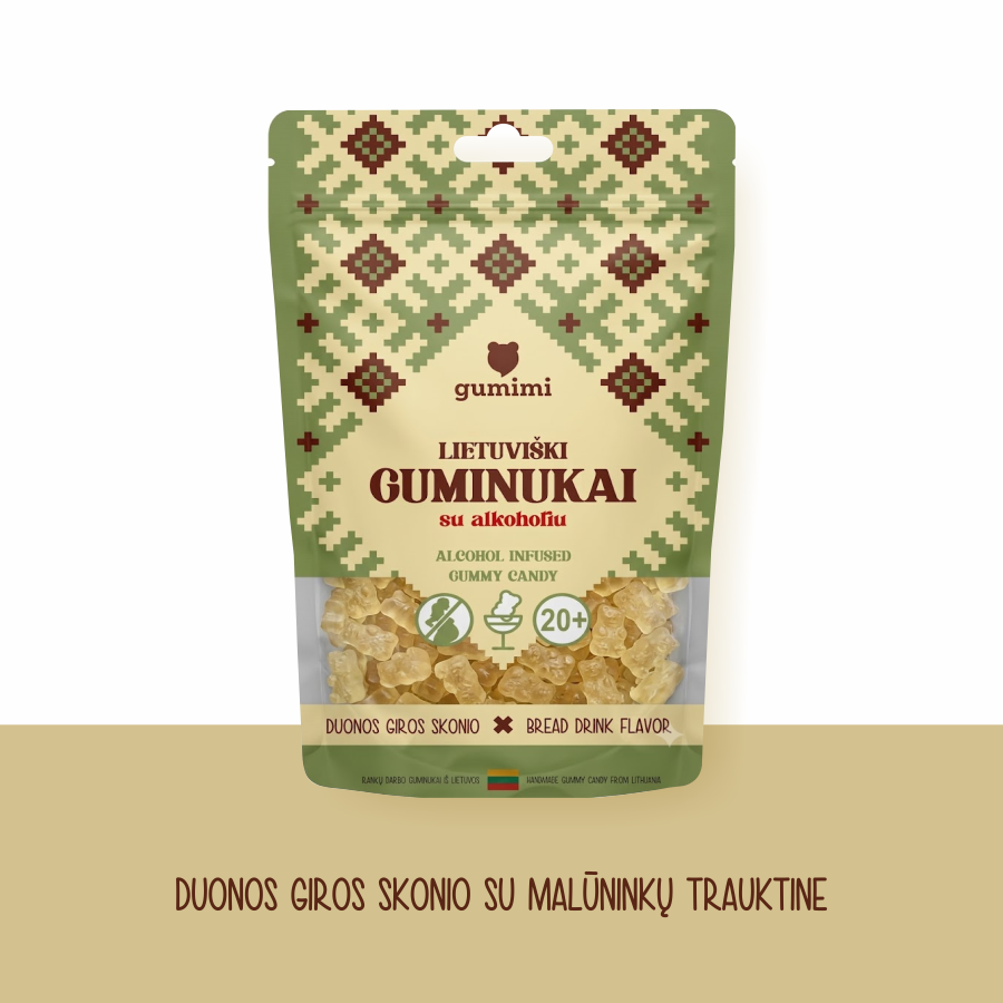 Gumimi lietuviški guminukai su duonos giros trauktine MALŪNININKŲ